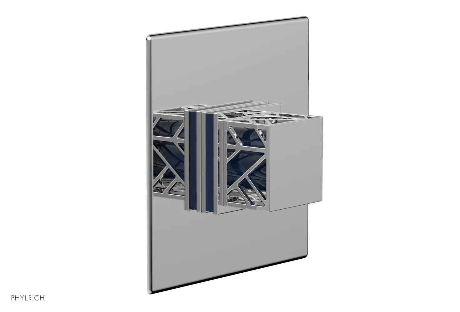 polished chrome shower plate
