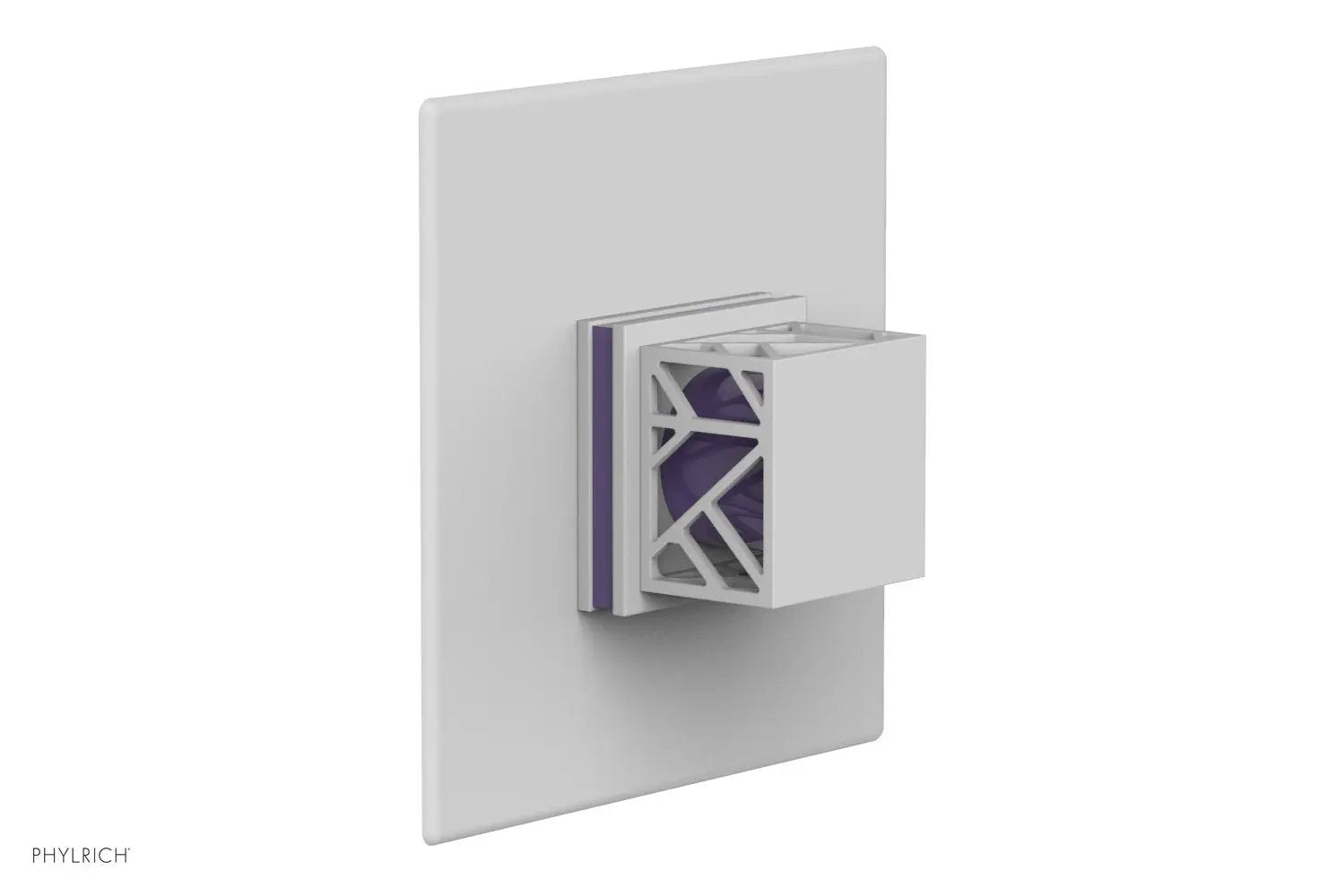 Phylrich JOLIE Thermostatic Shower Trim, Square Handle with "Purple" Accents by Phylrich