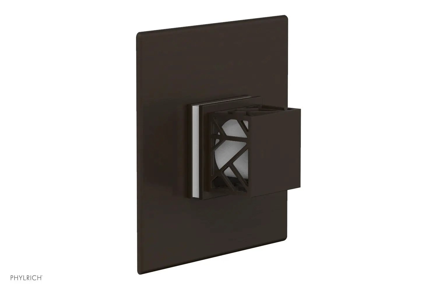 Phylrich JOLIE Thermostatic Shower Trim, Square Handle with "White" Accents by Phylrich