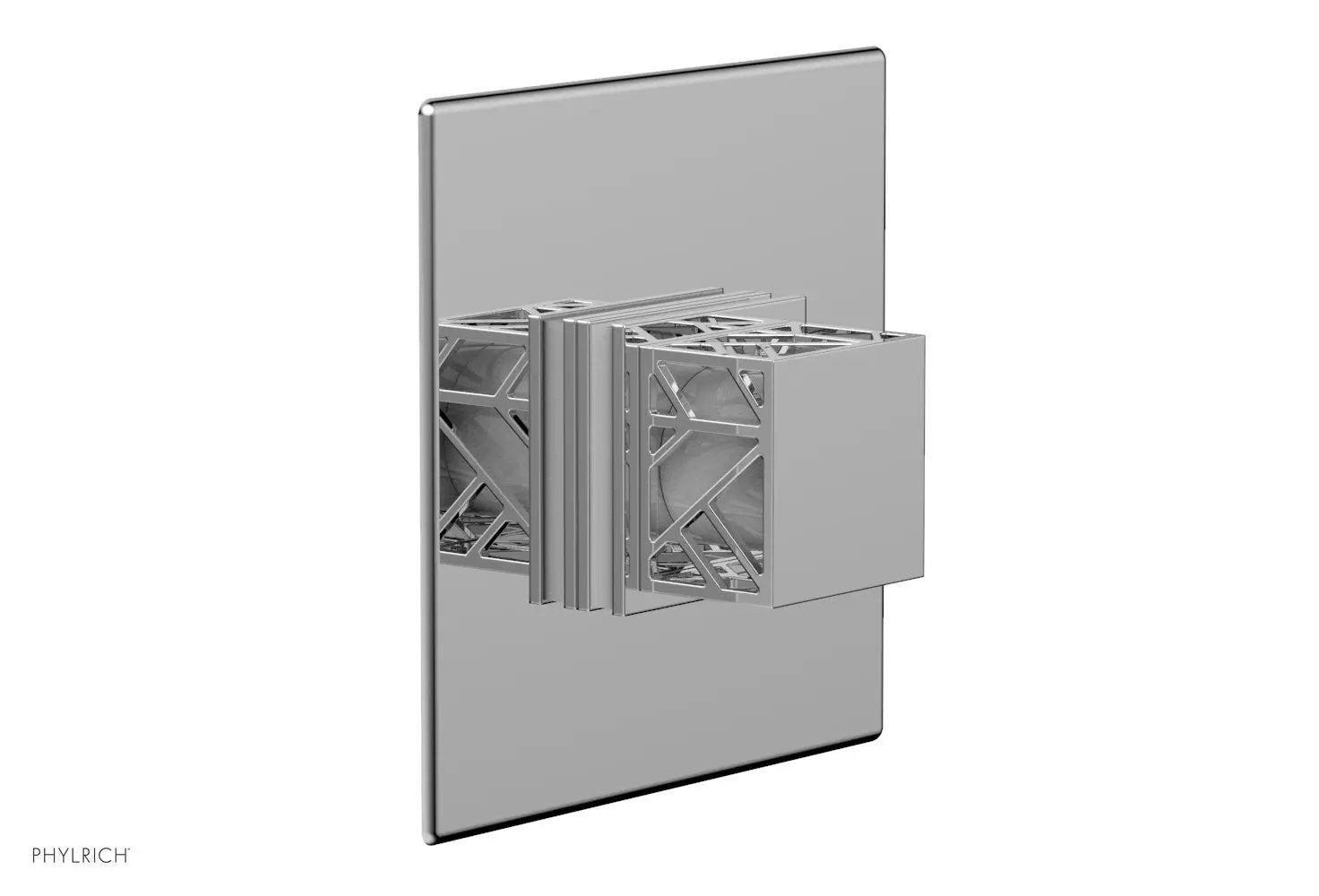polished chrome shower trim