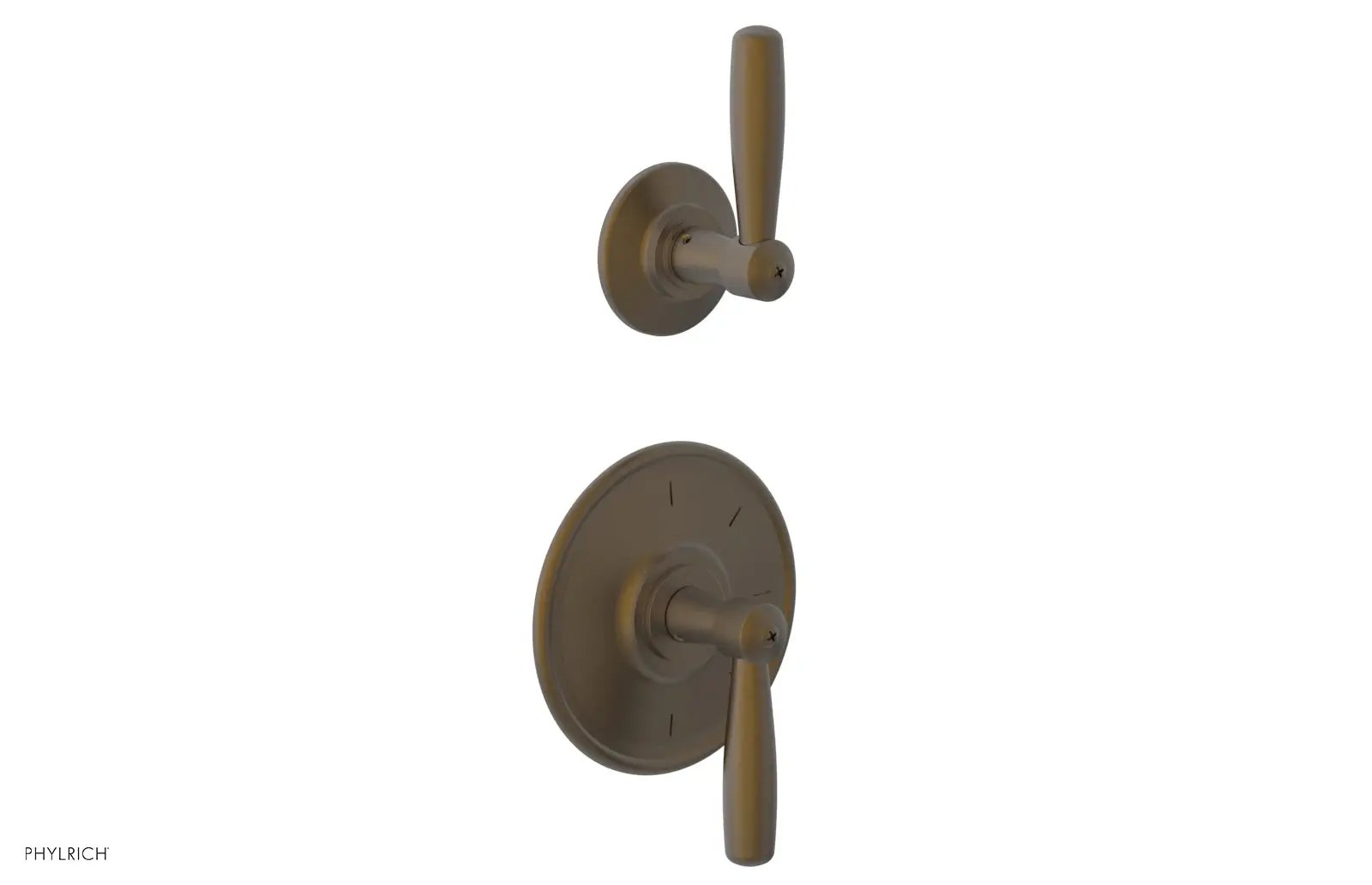 Phylrich WORKS 1/2" Thermostatic Valve with Volume Control or Diverter, Lever Handles by Phylrich