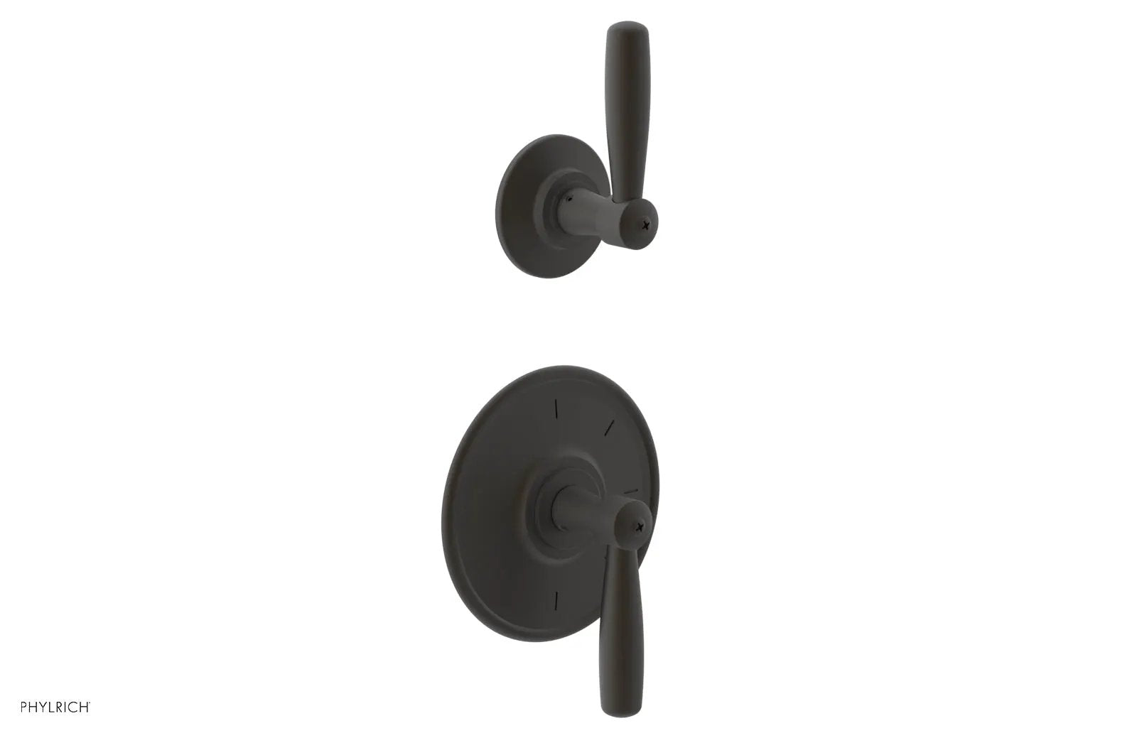 Phylrich WORKS 1/2" Thermostatic Valve with Volume Control or Diverter, Lever Handles by Phylrich