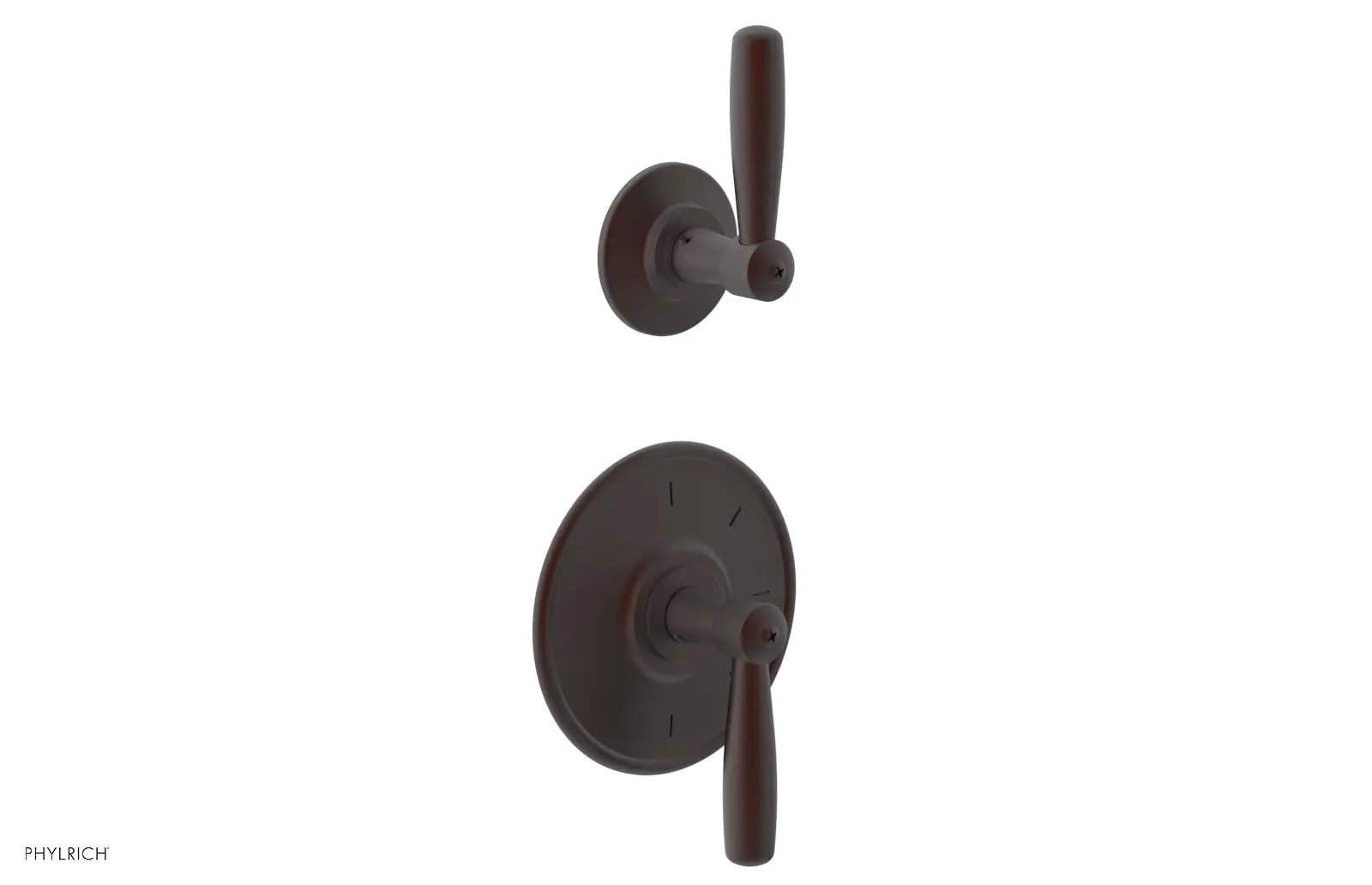 Phylrich WORKS 3/4" Thermostatic Valve with Volume Control or Diverter, Lever Handles by Phylrich