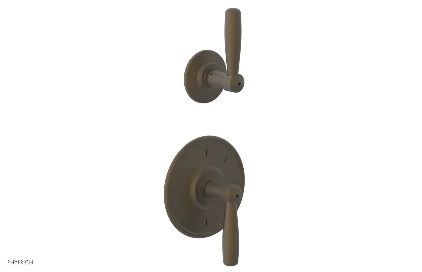 Phylrich WORKS 1/2" Thermostatic Valve with Volume Control or Diverter, Lever Handles by Phylrich