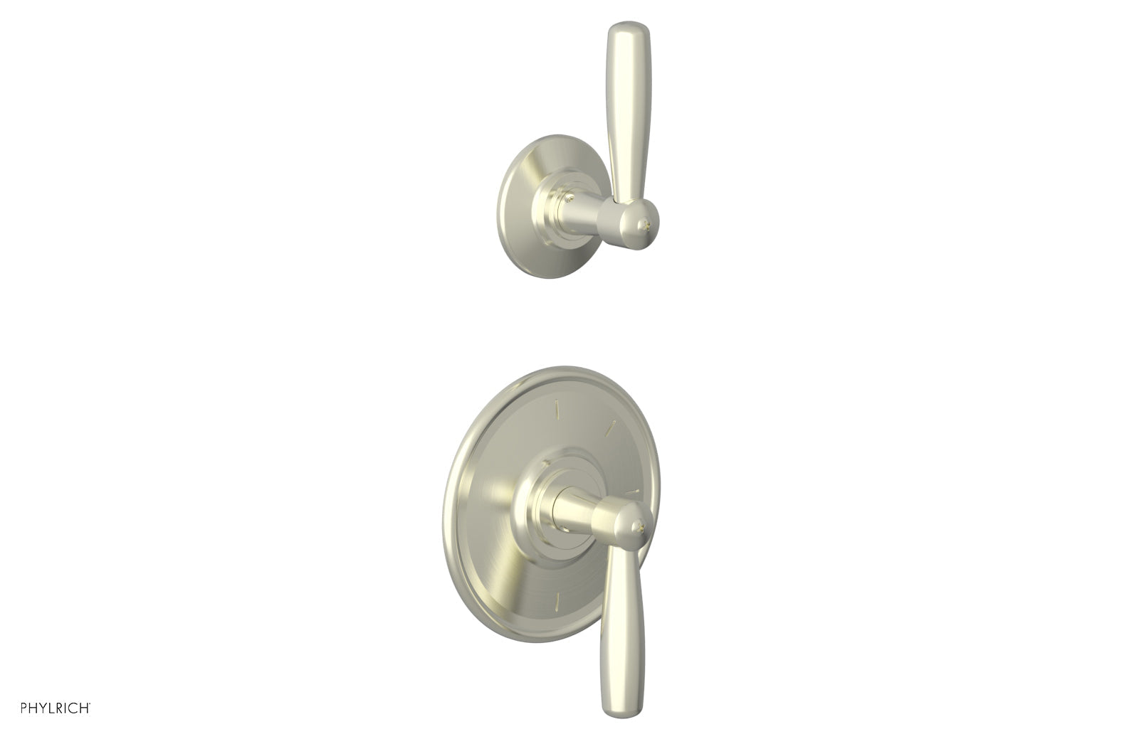 Phylrich WORKS 1/2" Thermostatic Valve with Volume Control or Diverter, Lever Handles