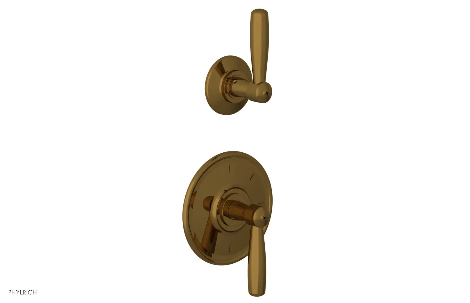 Phylrich WORKS 3/4" Thermostatic Valve with Volume Control or Diverter, Lever Handles by Phylrich
