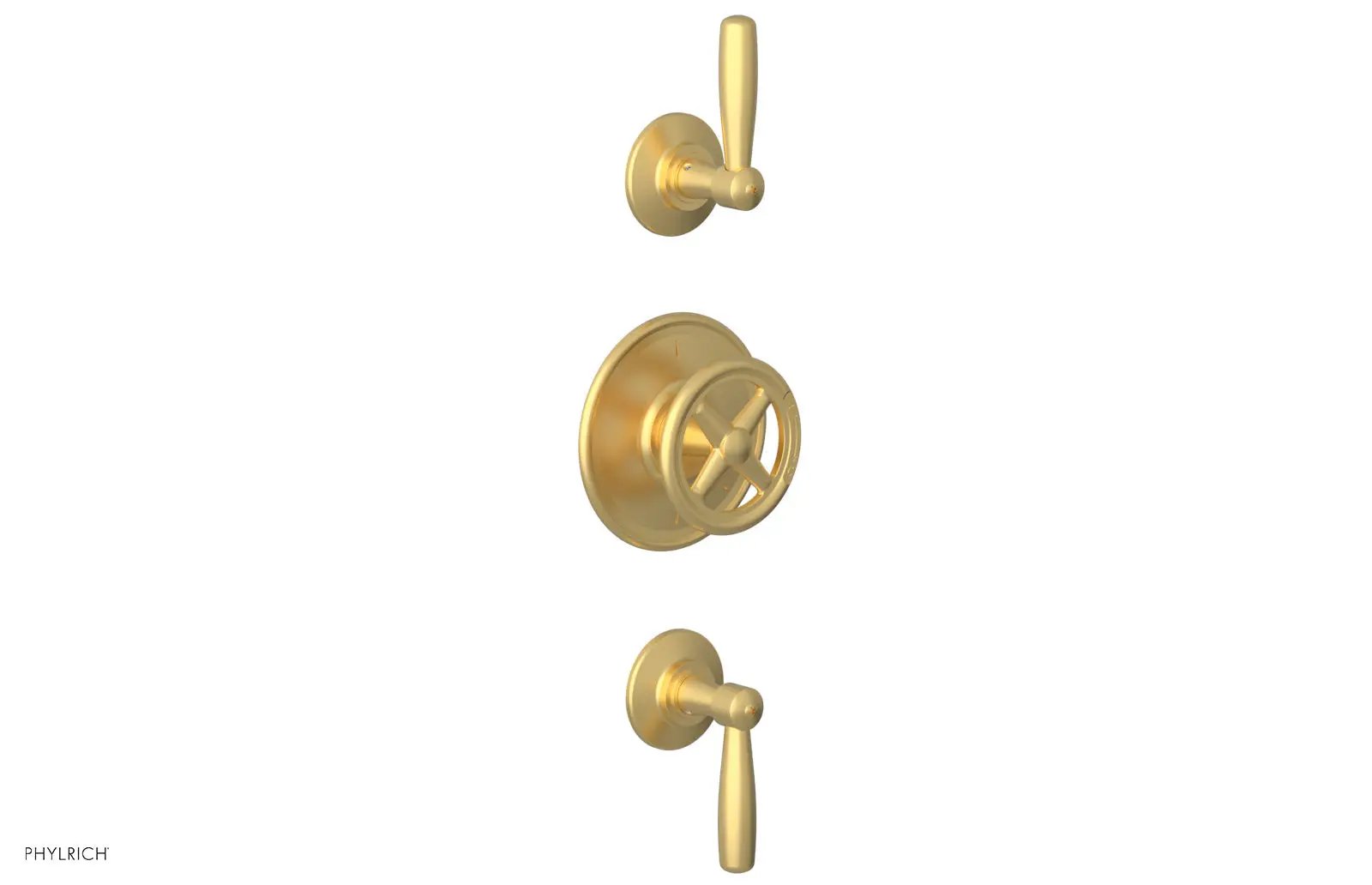 Phylrich WORKS 1/2" Thermostatic Valve with Two Volume Control, Lever Handles by Phylrich
