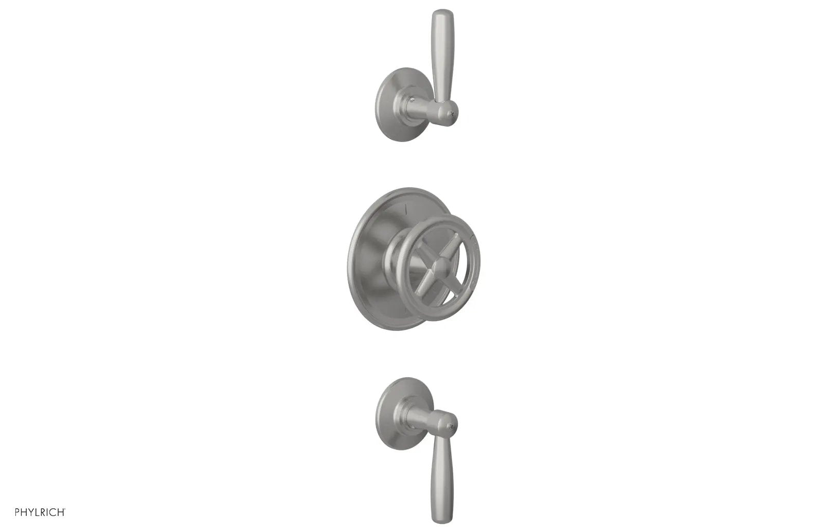 Phylrich WORKS 1/2" Thermostatic Valve with Two Volume Control, Lever Handles by Phylrich
