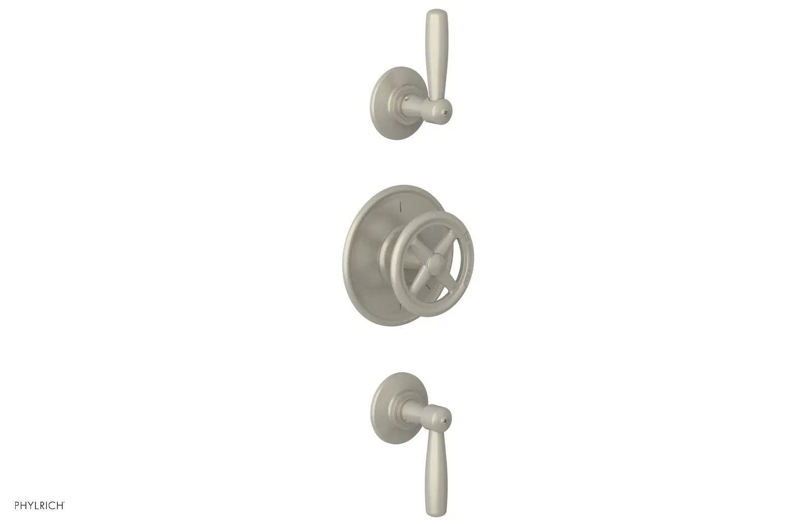 Phylrich WORKS 1/2" Thermostatic Valve with Two Volume Control, Lever Handles by Phylrich