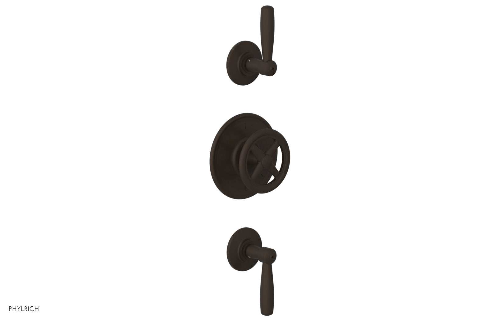 Phylrich WORKS 3/4" Thermostatic Valve with Two Volume Control, Lever Handles