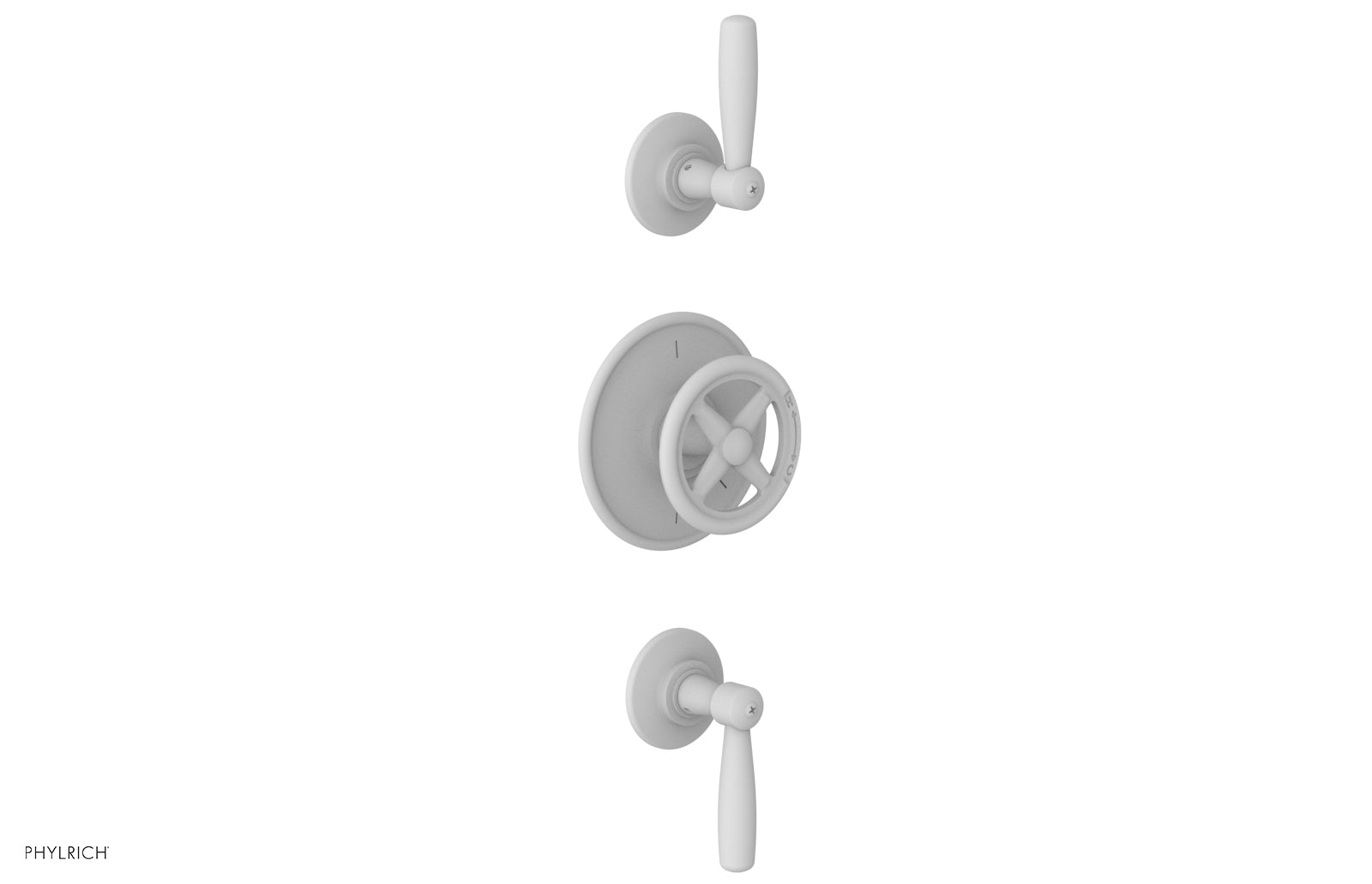 Phylrich WORKS 1/2" Thermostatic Valve with Two Volume Control, Lever Handles