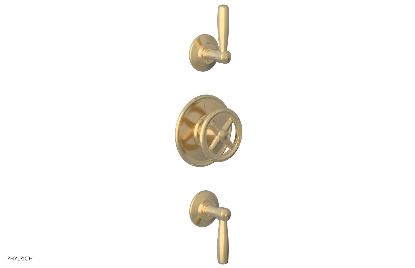 Phylrich WORKS 1/2" Thermostatic Valve with Two Volume Control, Lever Handles by Phylrich