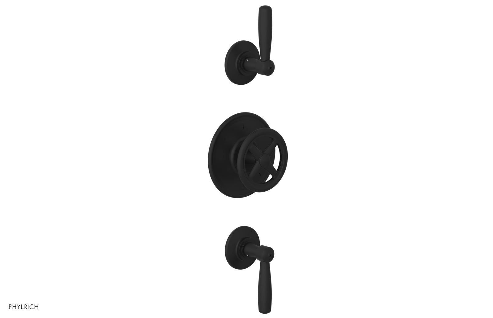 Phylrich WORKS 1/2" Thermostatic Valve with Two Volume Control, Lever Handles