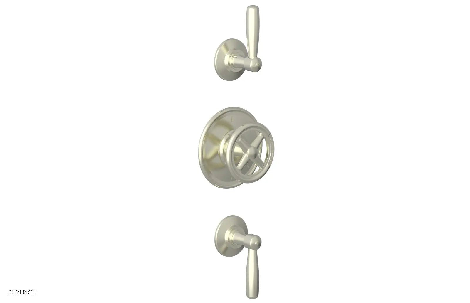 Phylrich WORKS 3/4" Thermostatic Valve with Two Volume Control, Lever Handles by Phylrich