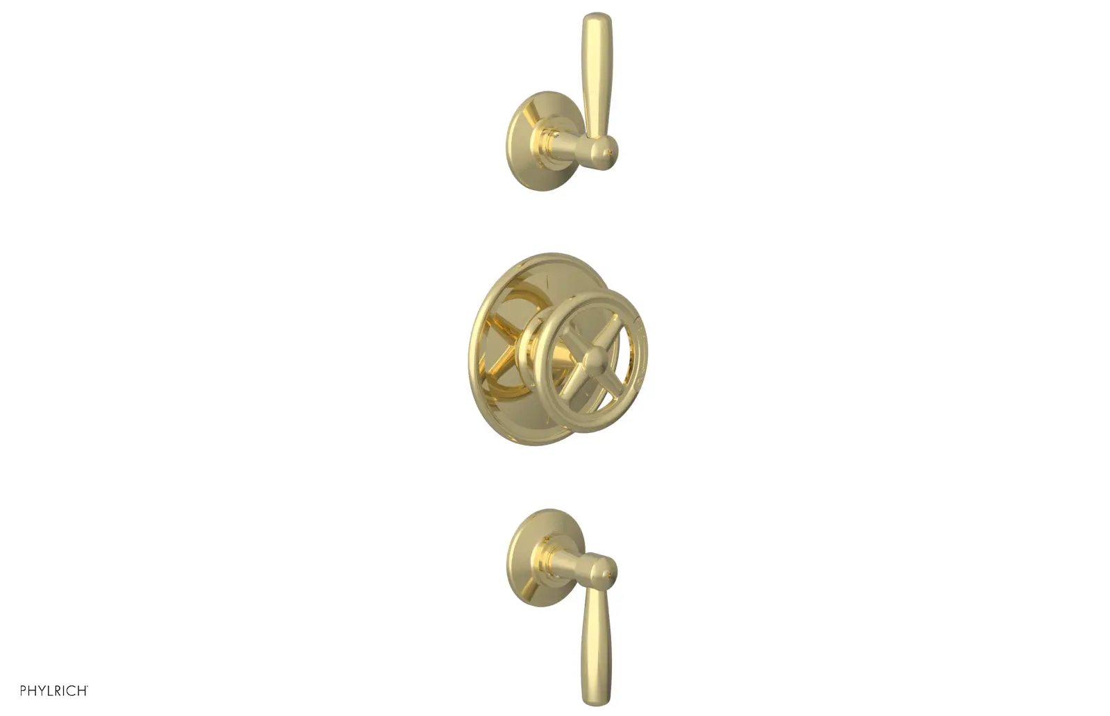 Phylrich WORKS 3/4" Thermostatic Valve with Two Volume Control, Lever Handles by Phylrich
