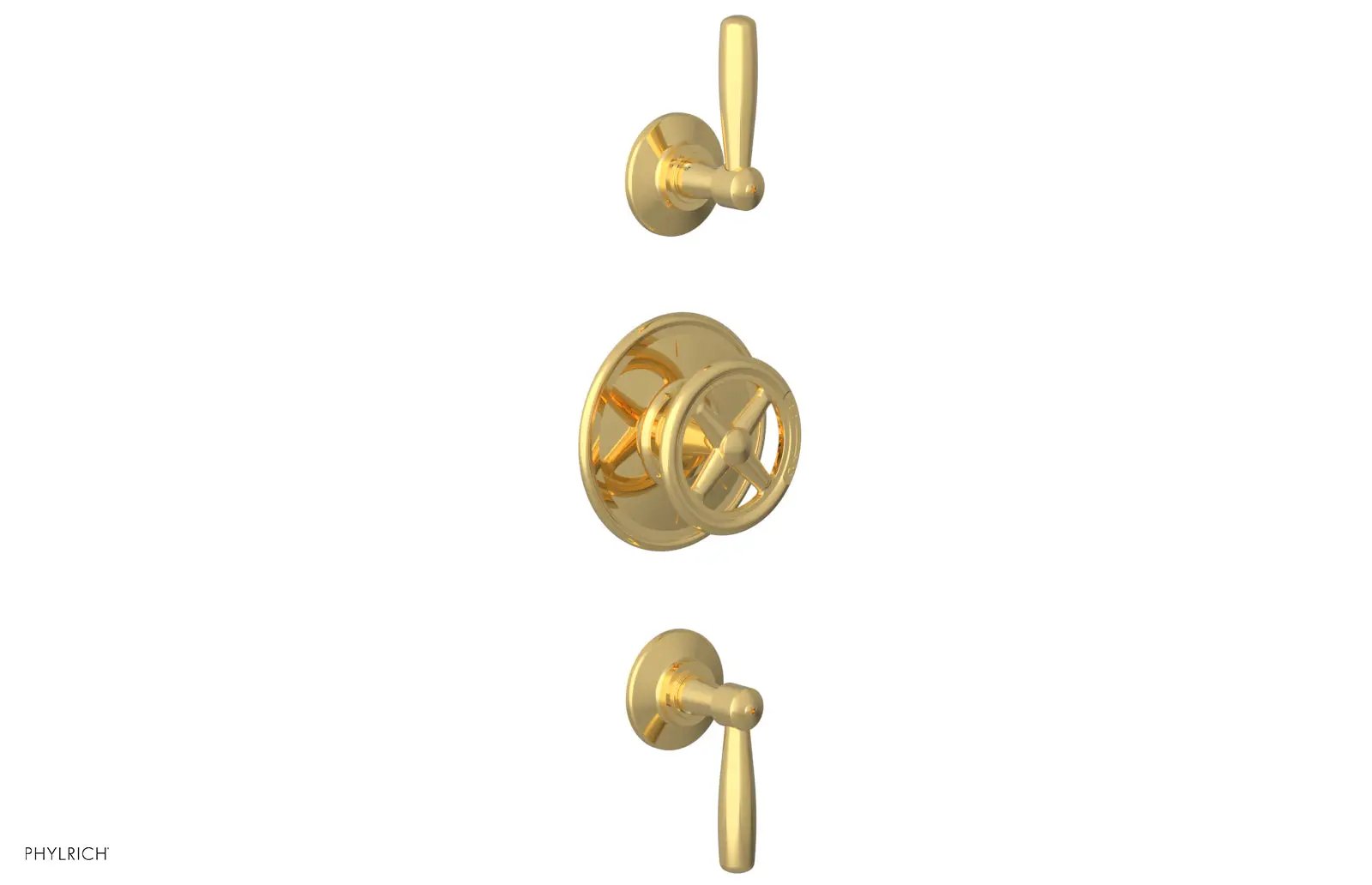 Phylrich WORKS 3/4" Thermostatic Valve with Two Volume Control, Lever Handles by Phylrich