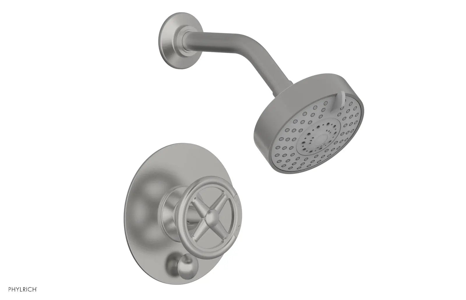 Phylrich WORKS Pressure Balance Shower and Diverter Set (Less Spout), Cross Handle by Phylrich