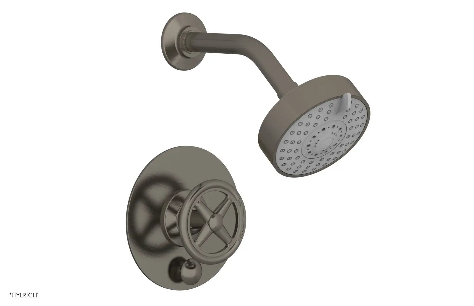 Phylrich WORKS Pressure Balance Shower and Diverter Set (Less Spout), Cross Handle by Phylrich