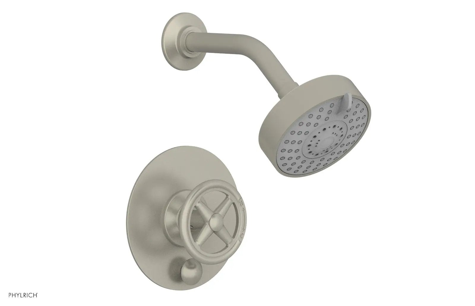 Phylrich WORKS Pressure Balance Shower and Diverter Set (Less Spout), Cross Handle by Phylrich