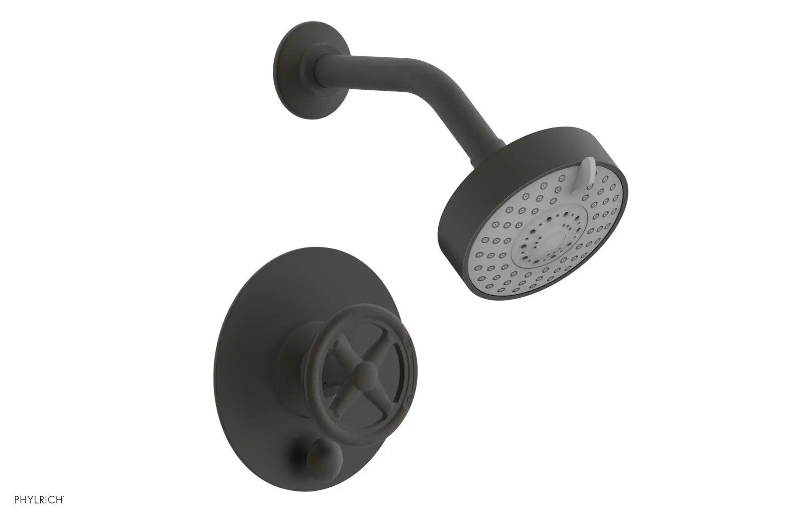 Phylrich WORKS Pressure Balance Shower and Diverter Set (Less Spout), Cross Handle by Phylrich