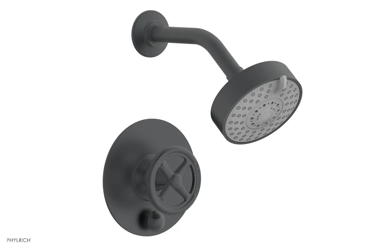 Phylrich WORKS Pressure Balance Shower and Diverter Set (Less Spout), Cross Handle by Phylrich