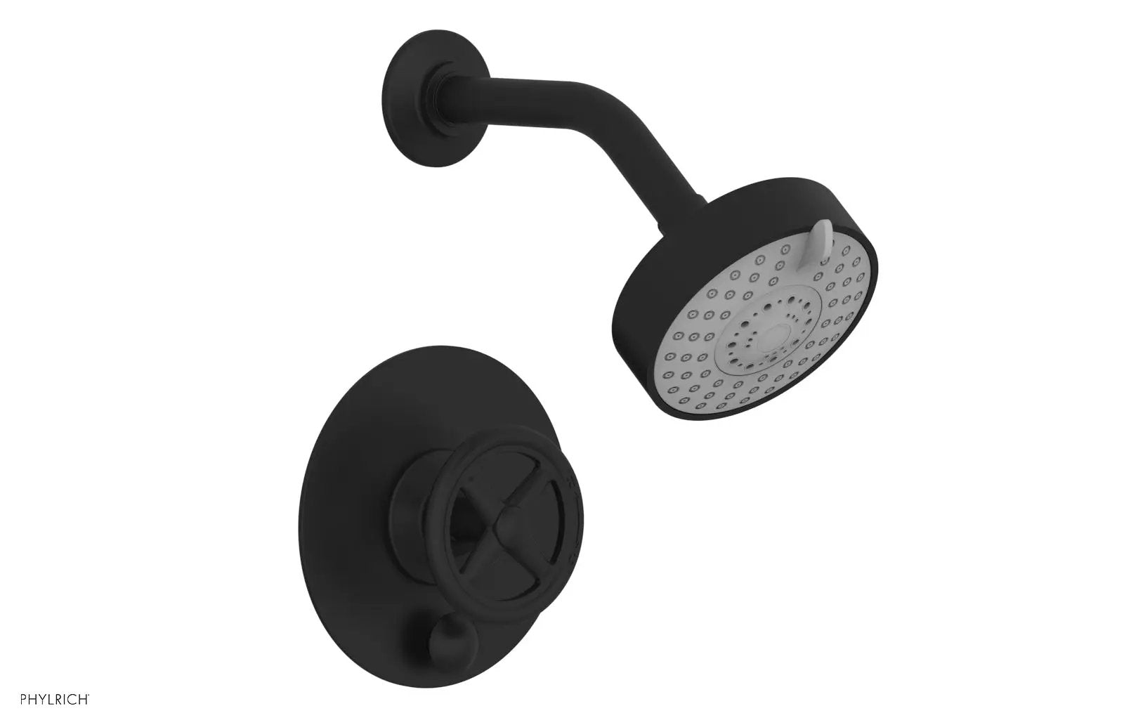 Phylrich WORKS Pressure Balance Shower and Diverter Set (Less Spout), Cross Handle by Phylrich