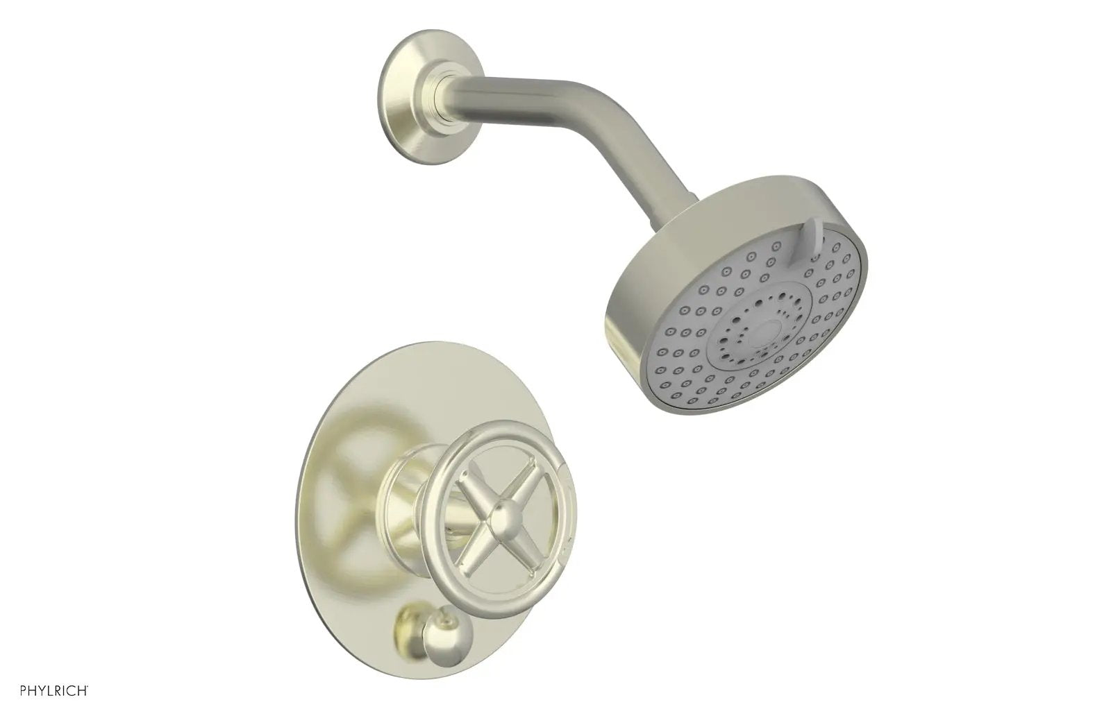 Phylrich WORKS Pressure Balance Shower and Diverter Set (Less Spout), Cross Handle by Phylrich