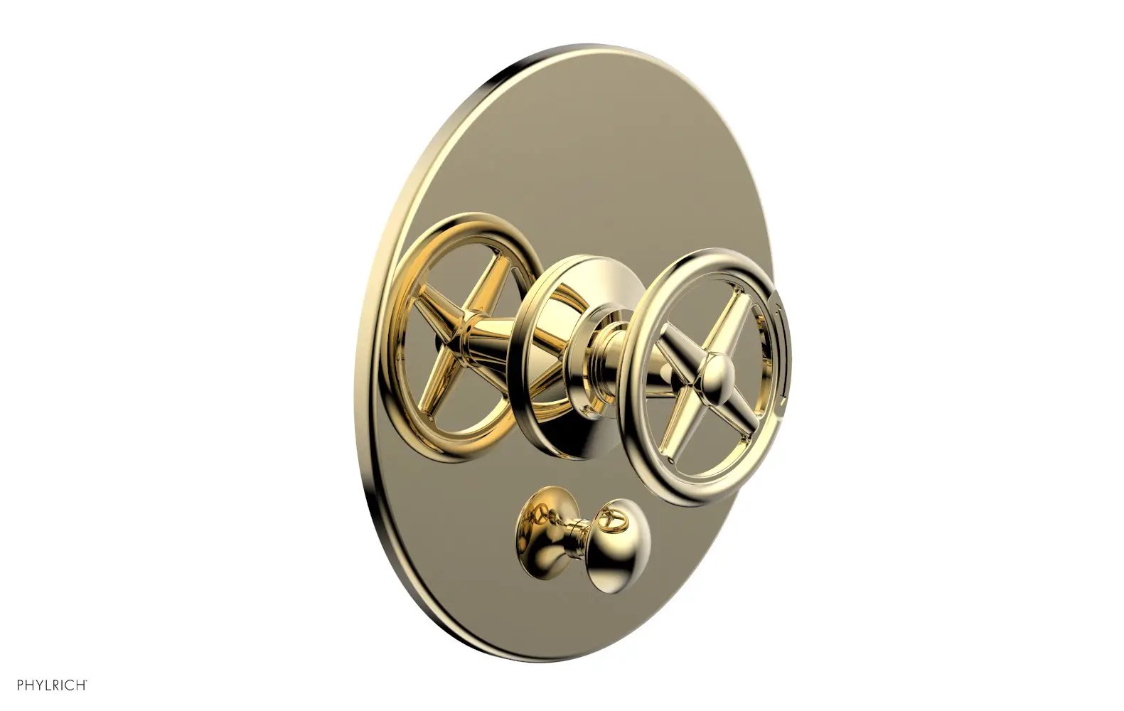 Phylrich WORKS Pressure Balance Shower Plate with Diverter and Handle Trim Set by Phylrich
