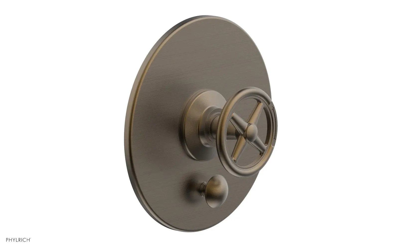 Phylrich WORKS Pressure Balance Shower Plate with Diverter and Handle Trim Set by Phylrich