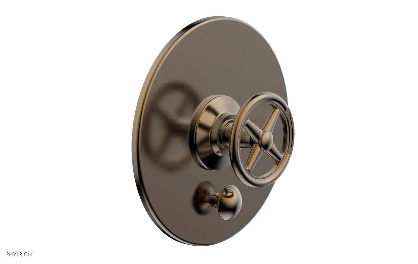 Phylrich WORKS Pressure Balance Shower Plate with Diverter and Handle Trim Set by Phylrich