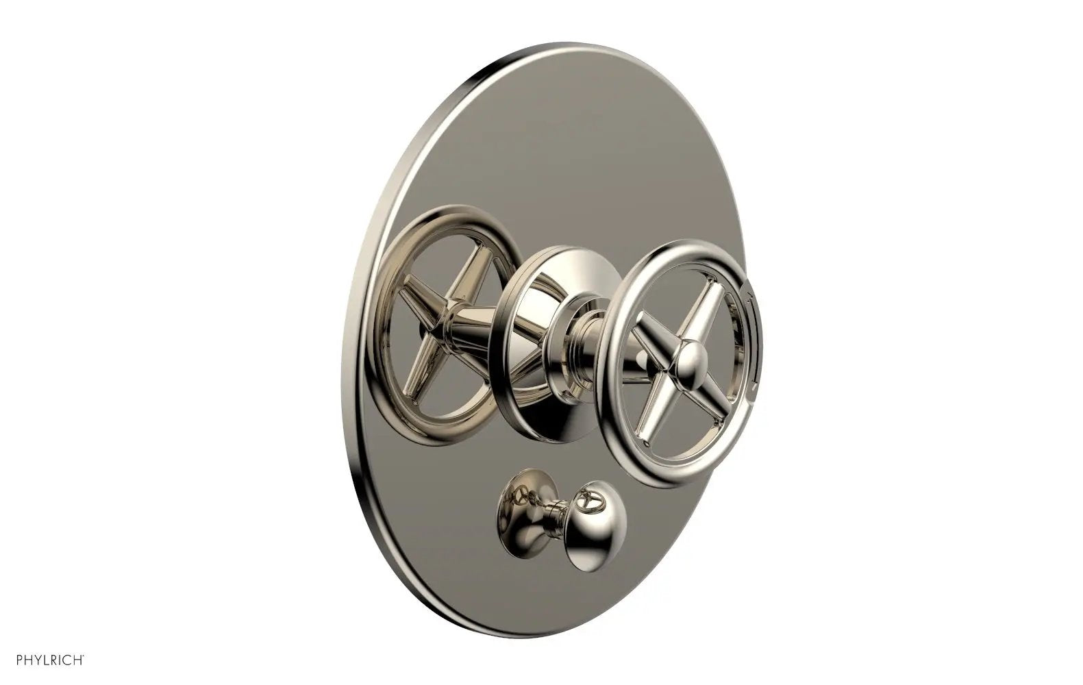 Phylrich WORKS Pressure Balance Shower Plate with Diverter and Handle Trim Set by Phylrich