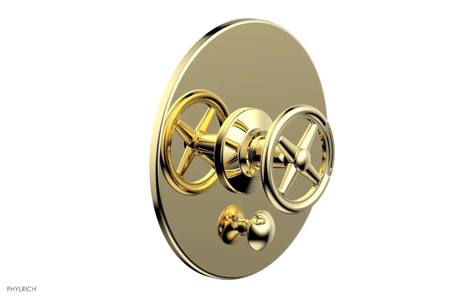 Phylrich WORKS Pressure Balance Shower Plate with Diverter and Handle Trim Set by Phylrich