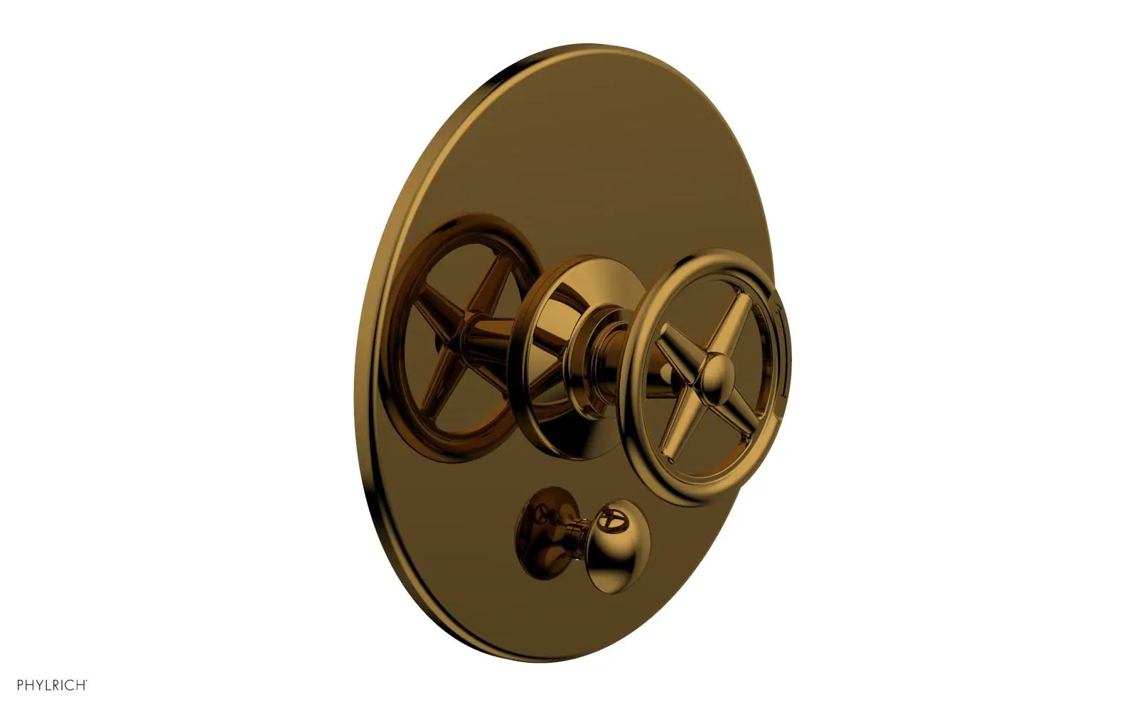 Phylrich WORKS Pressure Balance Shower Plate with Diverter and Handle Trim Set by Phylrich