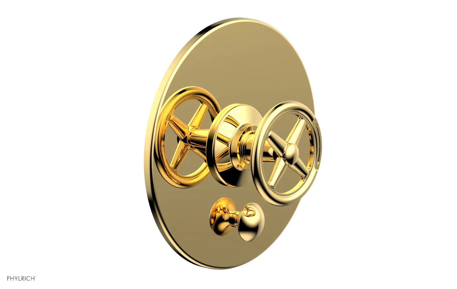 Phylrich WORKS Pressure Balance Shower Plate with Diverter and Handle Trim Set by Phylrich