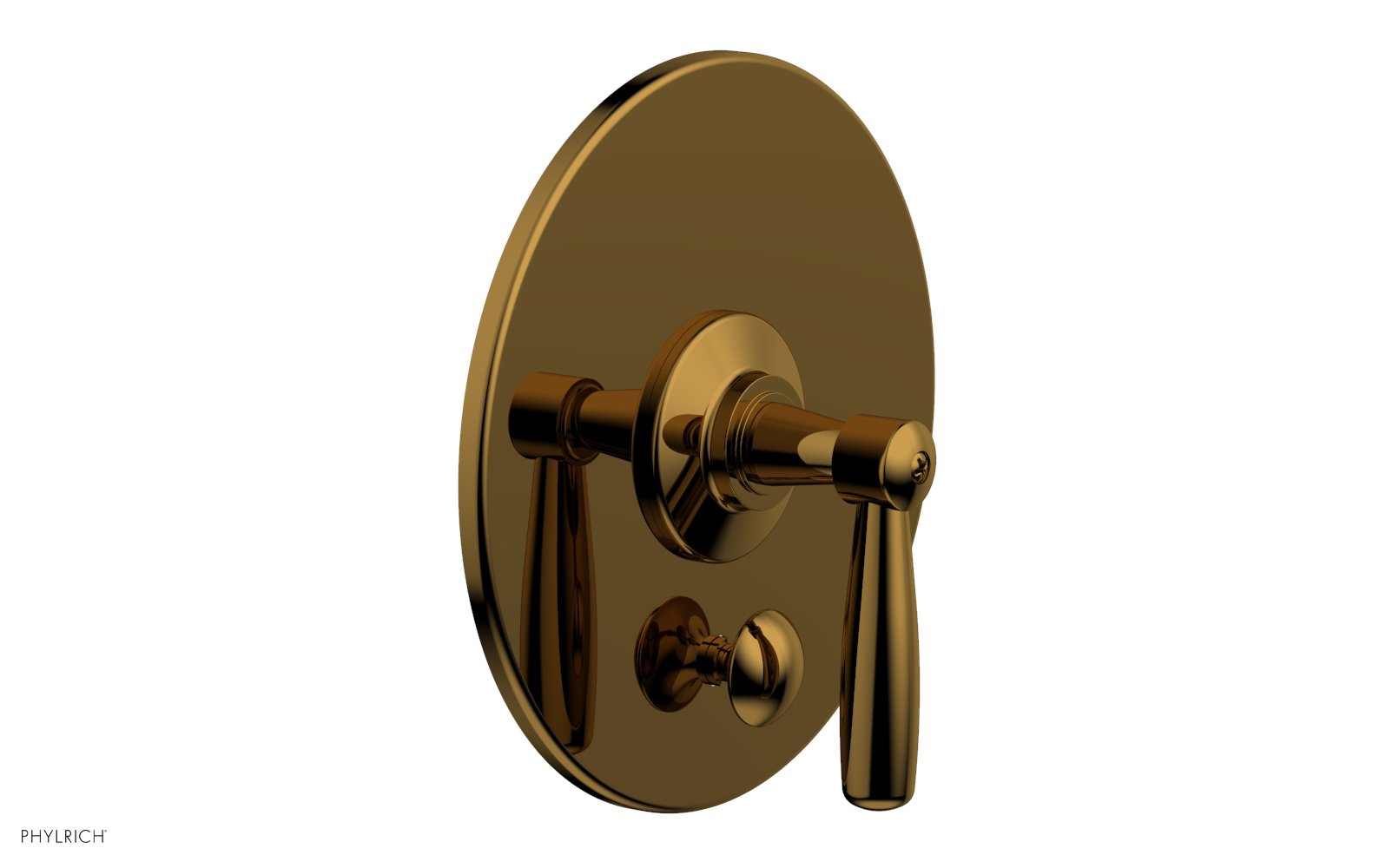 Phylrich WORKS Pressure Balance Shower Plate with Diverter and Handle Trim Set