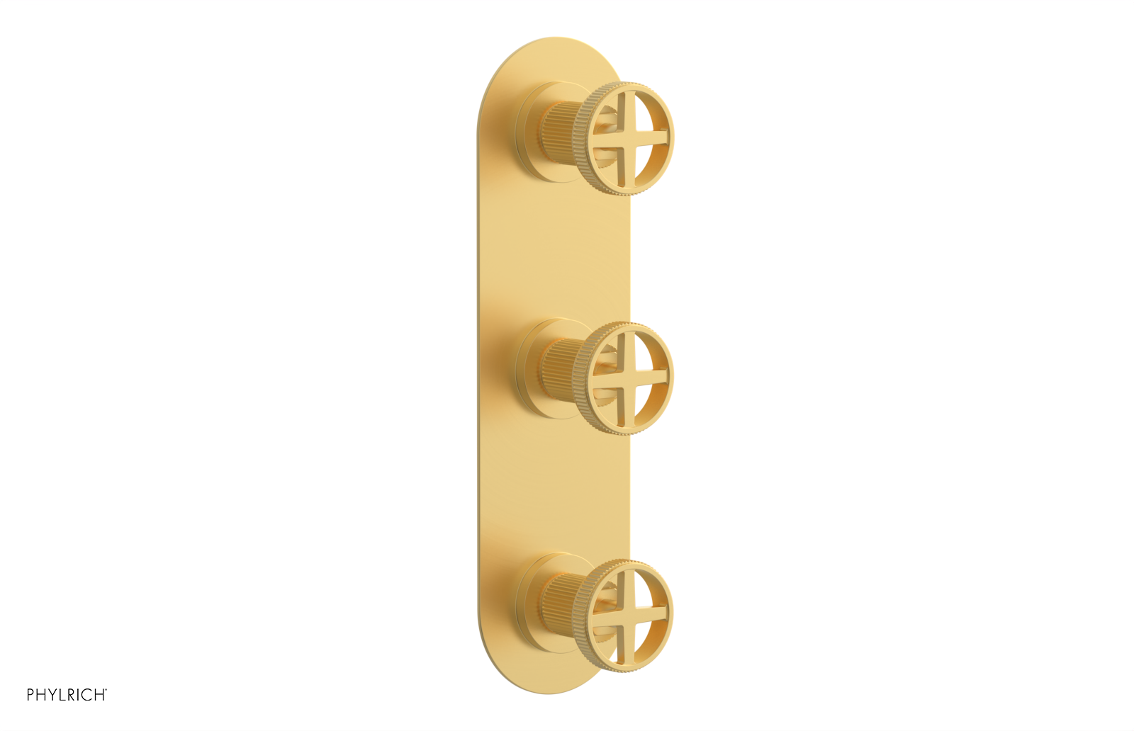 Phylrich Dustrie Grooved Thermostatic Valve with Two Volume Control by Phylrich