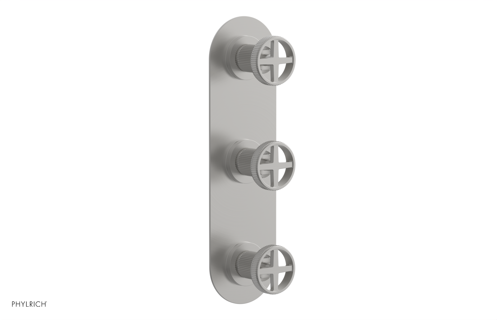 Phylrich Dustrie Grooved Thermostatic Valve with Two Volume Control by Phylrich