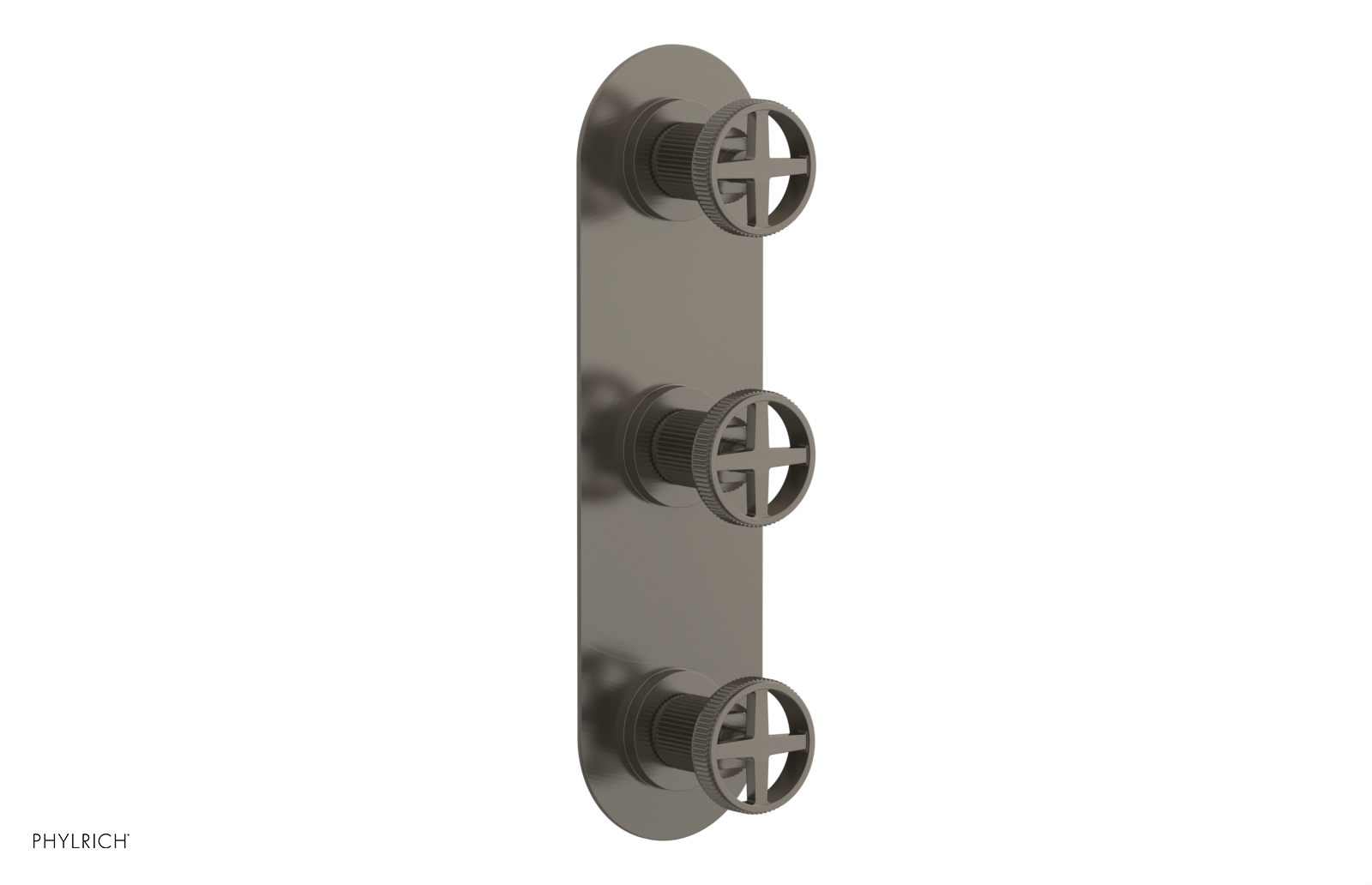 Phylrich Dustrie Grooved Thermostatic Valve with Two Volume Control by Phylrich