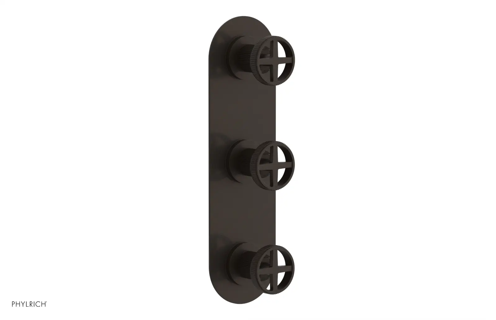 Phylrich Dustrie Grooved Thermostatic Valve with Two Volume Control by Phylrich