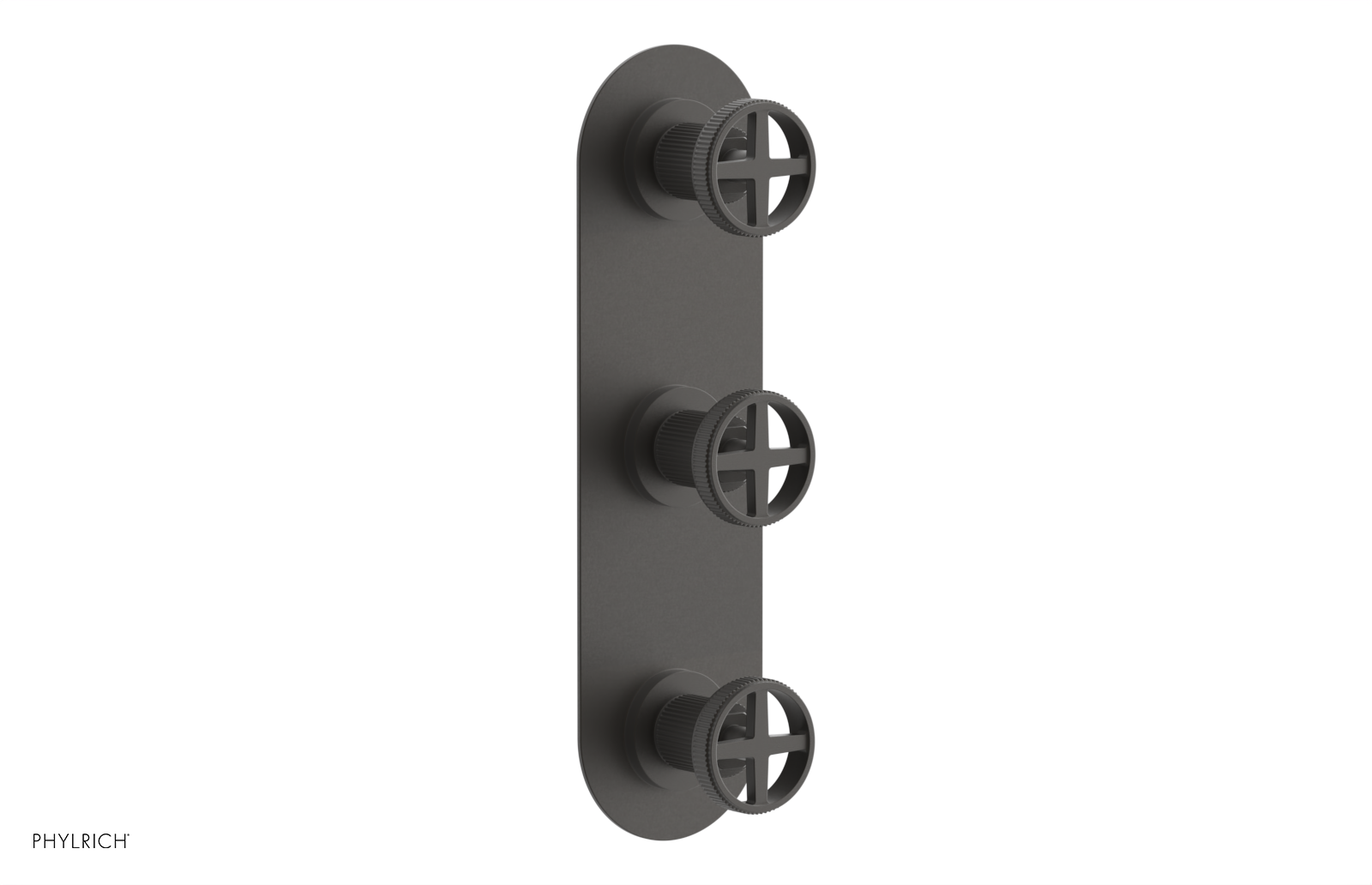 Phylrich Dustrie Grooved Thermostatic Valve with Two Volume Control by Phylrich