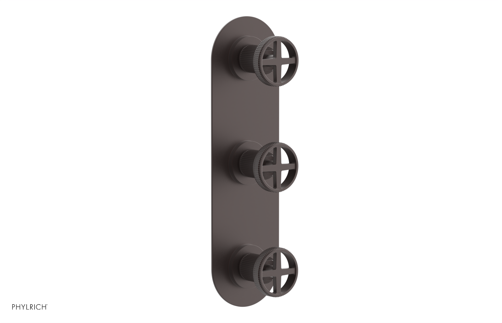 Phylrich Dustrie Grooved Thermostatic Valve with Two Volume Control by Phylrich