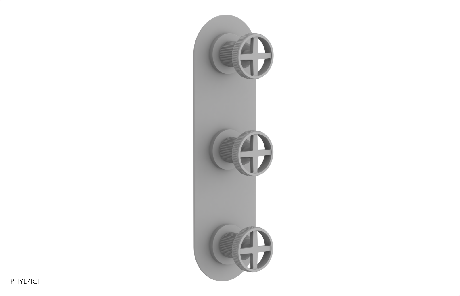 Phylrich Dustrie Grooved Thermostatic Valve with Two Volume Control by Phylrich
