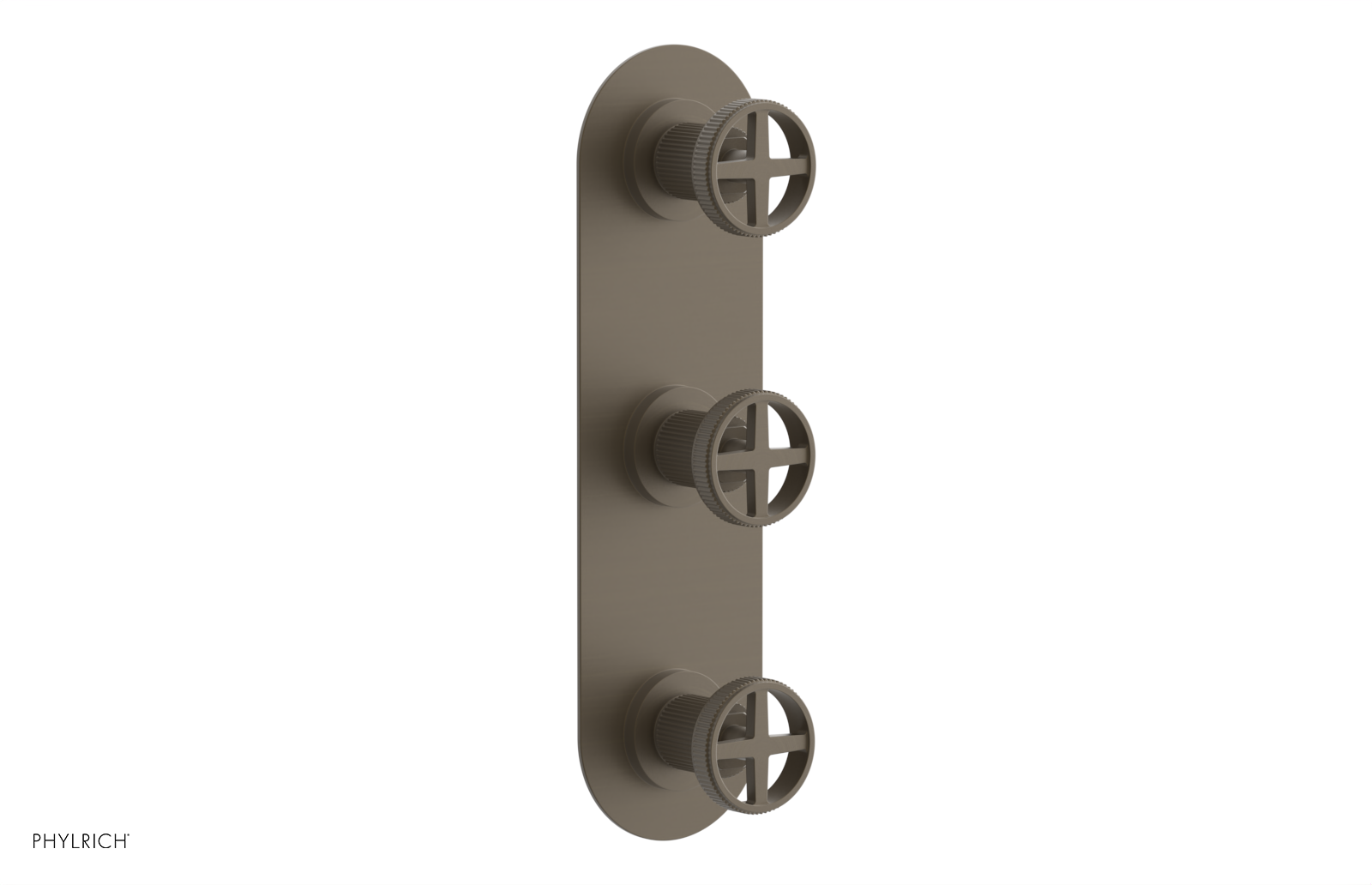 Phylrich Dustrie Grooved Thermostatic Valve with Two Volume Control by Phylrich