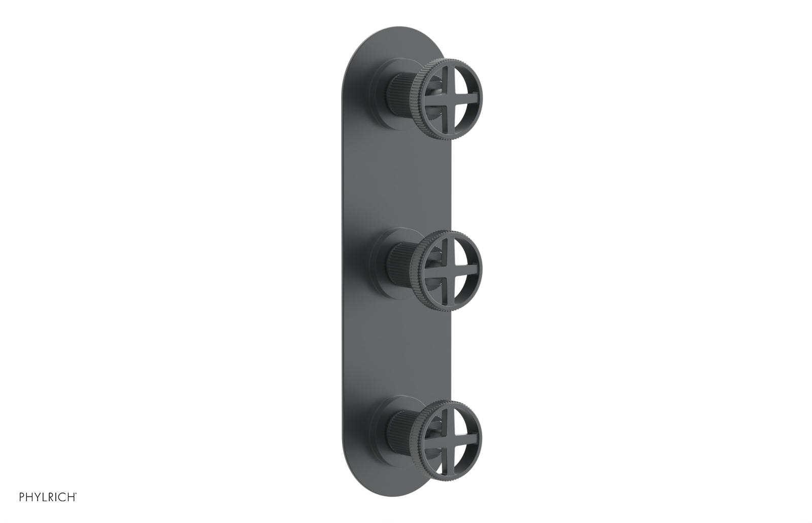Phylrich Dustrie Grooved Thermostatic Valve with Two Volume Control by Phylrich