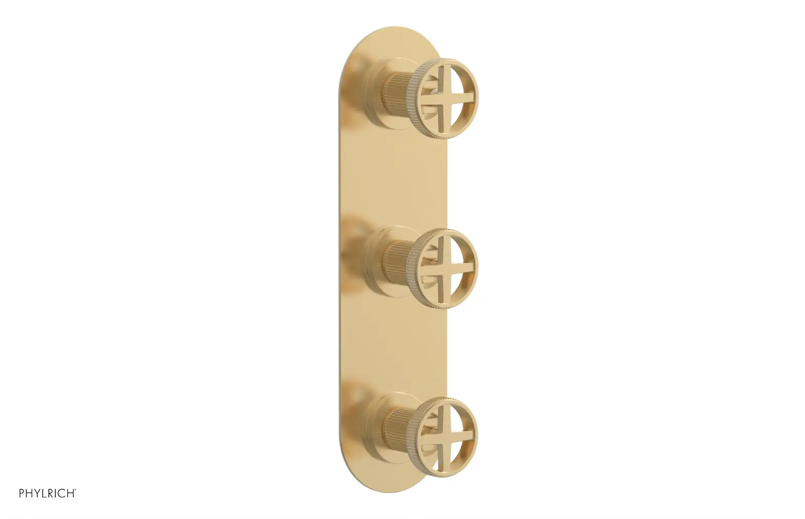 Phylrich Dustrie Grooved Thermostatic Valve with Two Volume Control by Phylrich