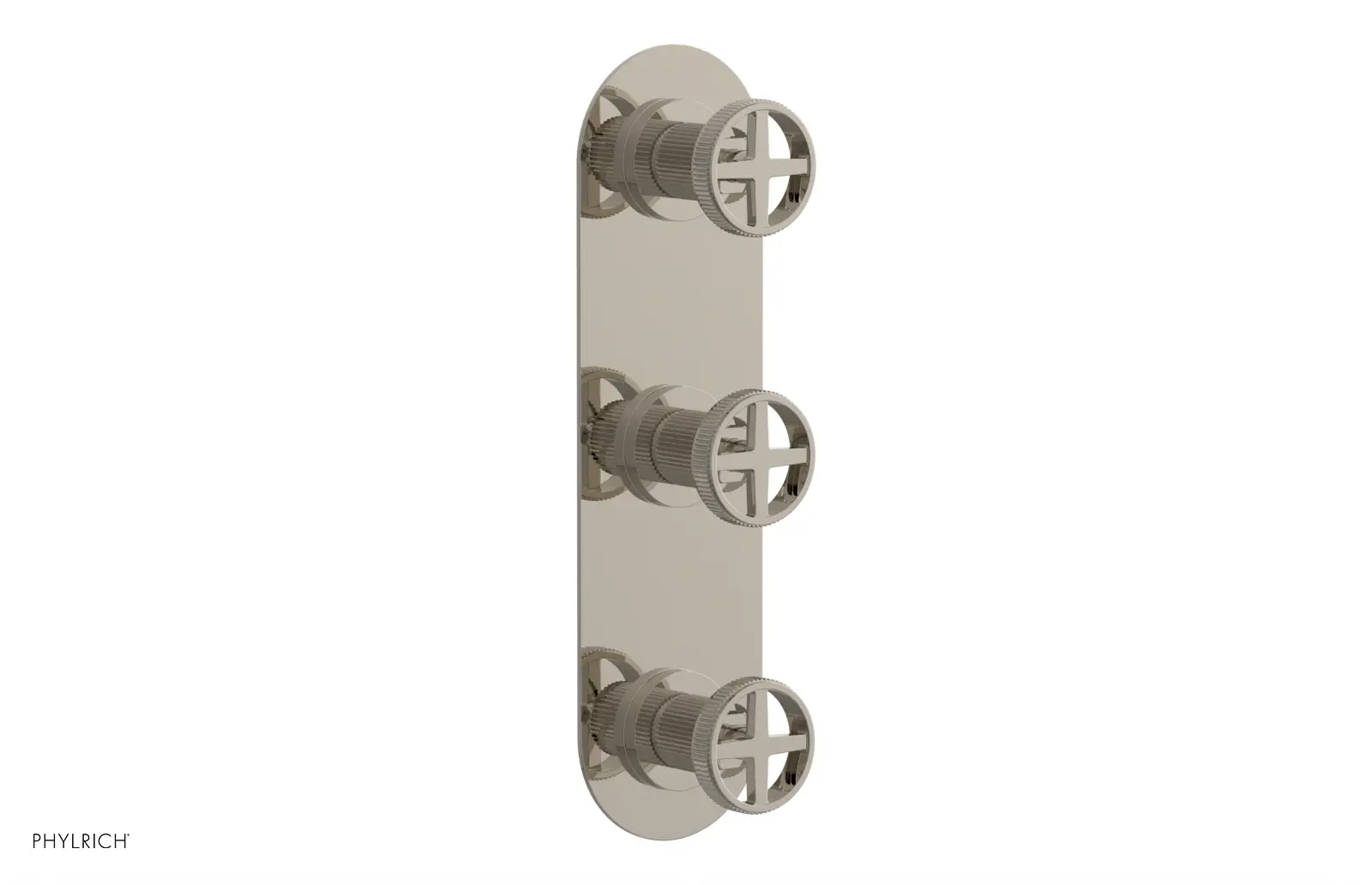 Phylrich Dustrie Grooved Thermostatic Valve with Two Volume Control by Phylrich