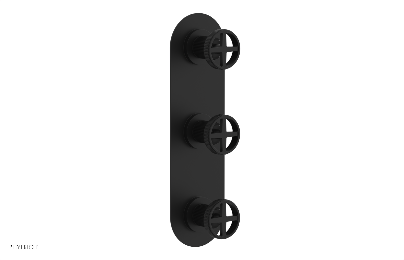 Phylrich Dustrie Grooved Thermostatic Valve with Two Volume Control by Phylrich