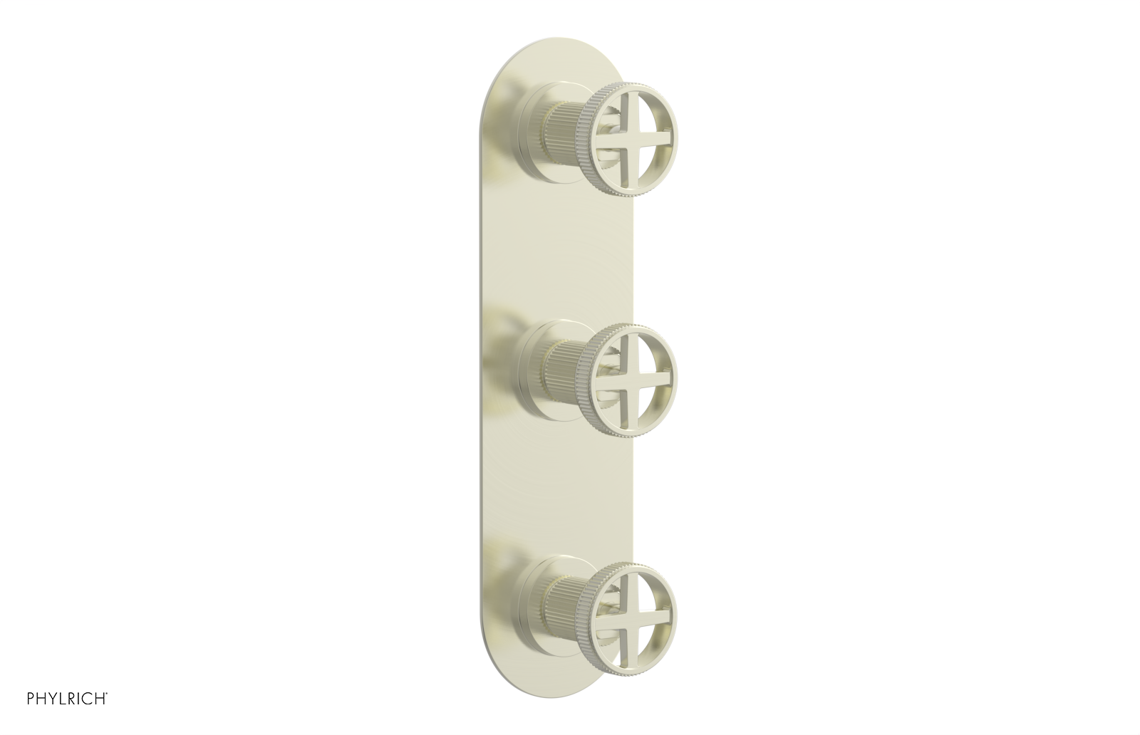 Phylrich Dustrie Grooved Thermostatic Valve with Two Volume Control by Phylrich
