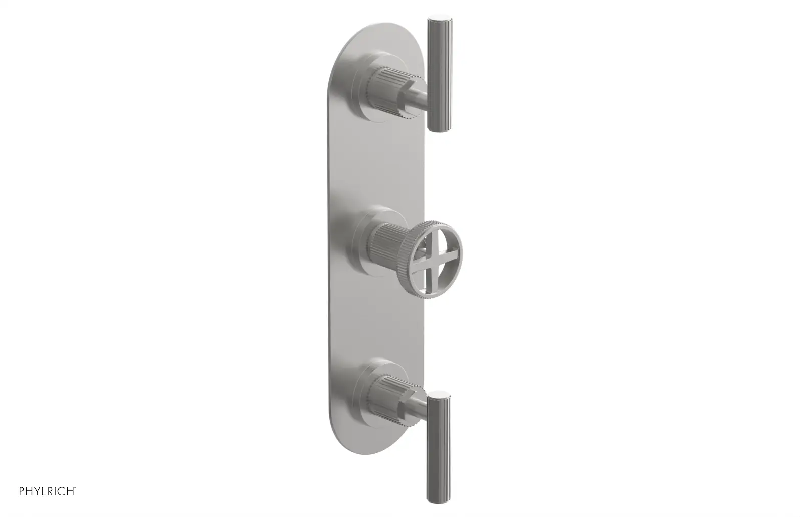 Phylrich Dustrie Grooved Thermostatic Valve with Two Volume Control by Phylrich