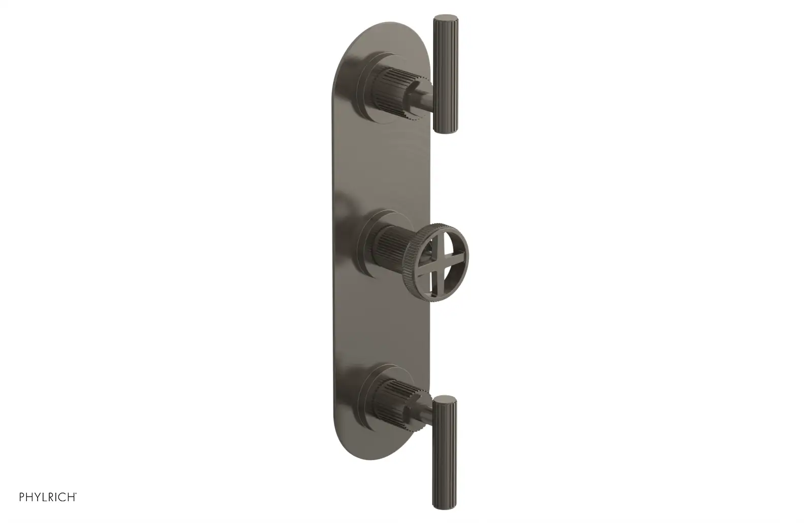 Phylrich Dustrie Grooved Thermostatic Valve with Two Volume Control by Phylrich
